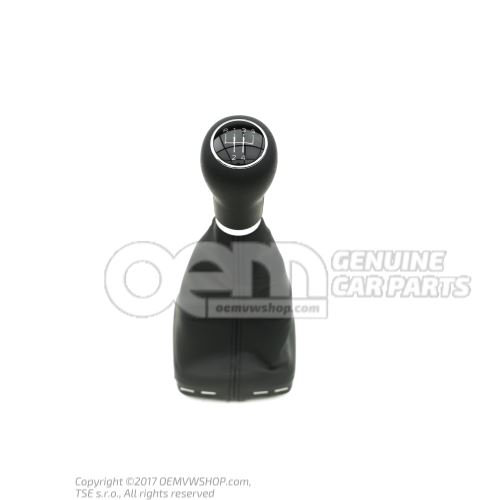 Gearstick knob with boot for gearstick lever (leatherette) soul (black) 8P0863278BFH62