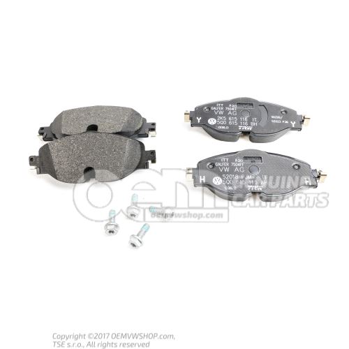1 set of brake pads for disk brake 2K5698151B