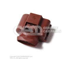 Flat contact housing with contact locking mechanism connection piece adjuster unit coolant pump 8K0973705B