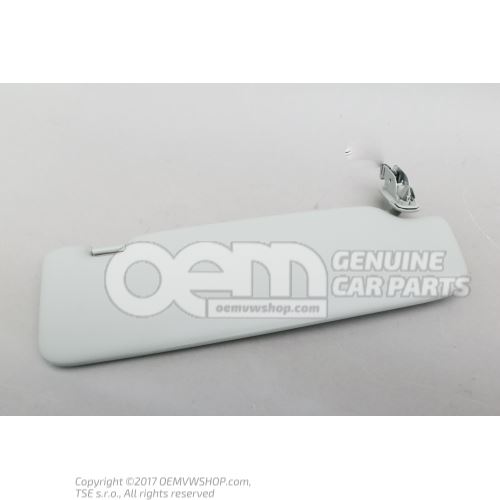 Sun visor with mirror and cover light grey 8K0857551AHAW7