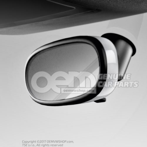 Trim for rear-view mirror metallic glacier white