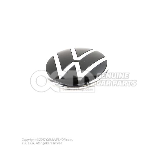 VW emblem black/bright chrome 5NA853630C DPJ