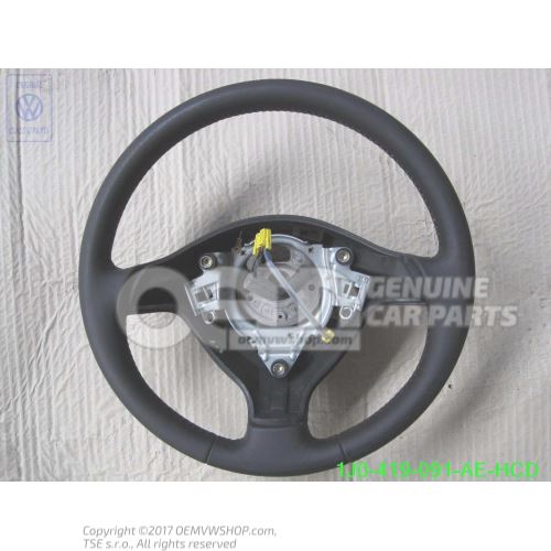 Sports steering wheel(leather) black/cosmic green 1J0419091AEHCD