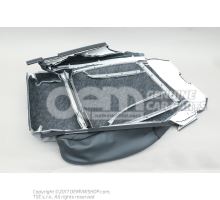 Seat cover (leather) seat covering (fabric) soul (black)/cloud grey 8R0881405BAFIA