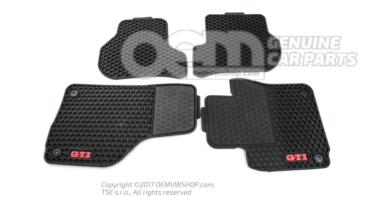 1K1061550HB041 1 set foot mats (rubber) black