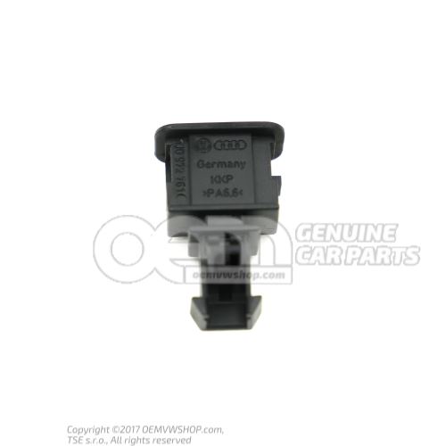 Round connector housing with contact locking mechanism 1J0972761