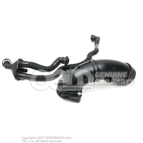 Intake manifold with breather hose 06M129041