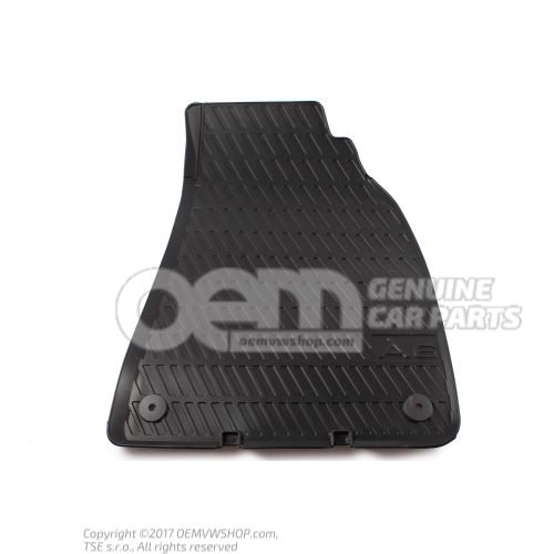 1 set foot mats (rubber) satin black