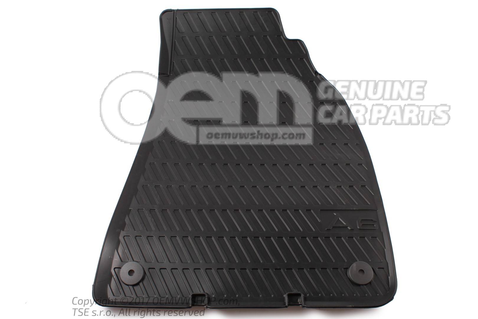 1 set foot mats (rubber) satin black