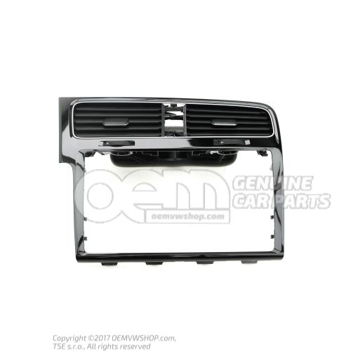 Grille d'aération avec garniture pour écran 9,2" LHD noir satiné/noir it up VW Golf 5G1819728AHQYI