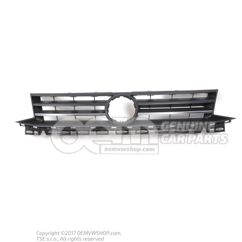 Radiator grille with chromed trim strips radiator grille satin black/high chrome 2K5853651A RYP