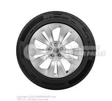 Wheel disc &#39;alum&#39; with winter tire alloy wheel grease cap diamond silver
