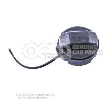 Cap with retaining strap for fuel tank for vehicles with central locking system 1K0201550AF