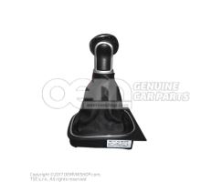Gearstick knob (leather) black/aluminium 1K0711113CMXPR