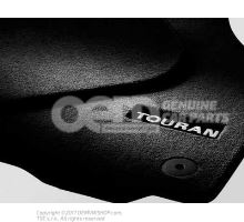 1 jeu tapis sol (textile) noir Volkswagen Touran 1T3 1T1061270 WGK