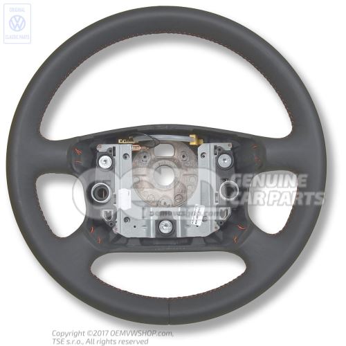 Steering wheel (leather) black/tropical orange 1J0419091APHCB
