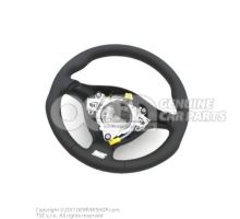 Sports steering wheel(leather) steering wheel black/crystal grey 1J0419091DLQHS