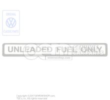 Adhesivo &#39;unleaded fuel only&#39; 113000258
