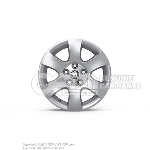 Aluminium rim chrome coloured metallic