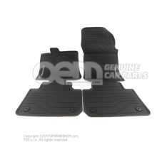 1 set of all-weather foot mats pushbutton titanium black