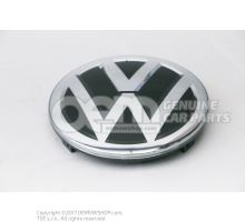 Embleme VW noir/chrome brillant