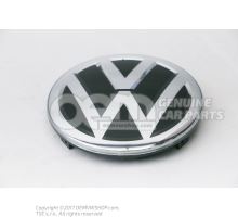 VW-Emblem schwarz/chromglanz