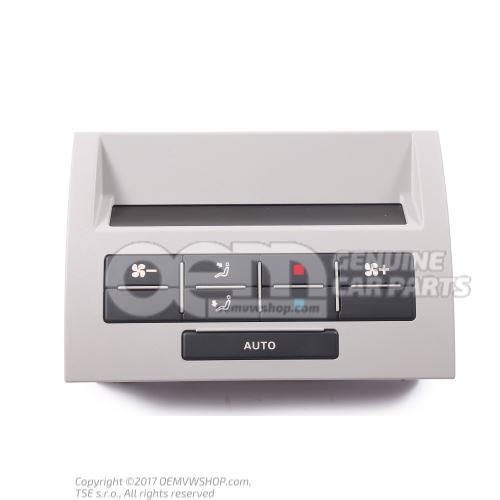 Control and display panel for air-conditioning system climatronic pearl grey 7E7907049B Y20