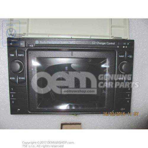 Unite autoradio et navig. avec commande changeur de CD/MD unite de navigation radio Volkswagen Passat 3B 3B0035191GX