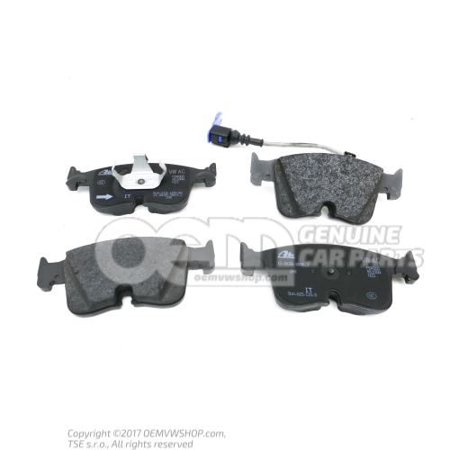 1 set brake pads with wear indicator for disc brake 5WA698151T