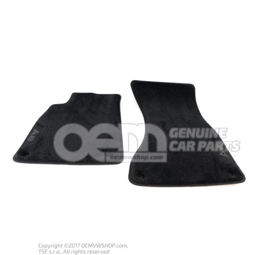 1 set high-pile floor mats (textile) soul (black)