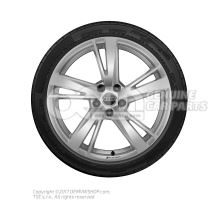 Wheel disc &#39;alum&#39; with winter tire alloy wheel grease cap galvonsilber-metallic