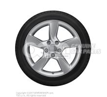 Aluminium rim with winter tyre diamond silver