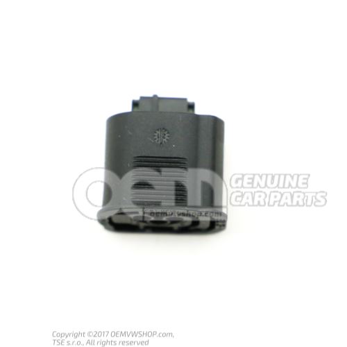 Flat contact housing with contact locking mechanism connection piece kink angle sensor for trailer hitch 4B0972883