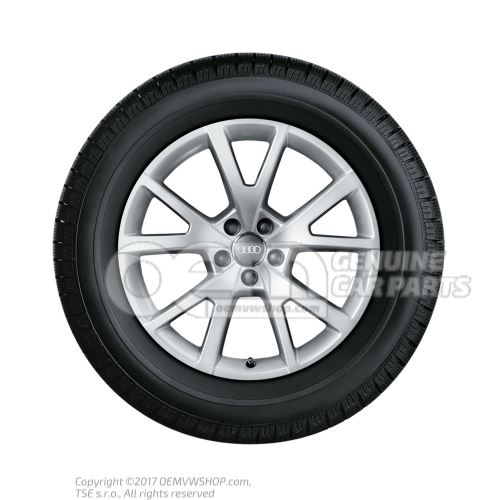 Aluminium rim with winter tyre diamond silver