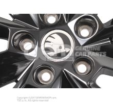 铝合金轮辋 亮光黑 Skoda Superb 3V 3V0071499 JX2