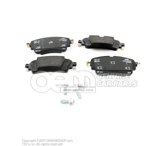 1 set of brake pads for disk brake 8W0698451P