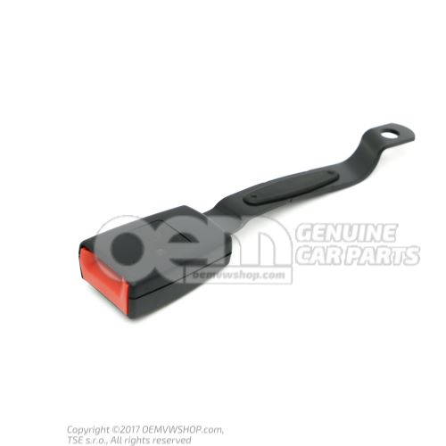 Belt latch satin black/fire red 6Q0857755D QVZ