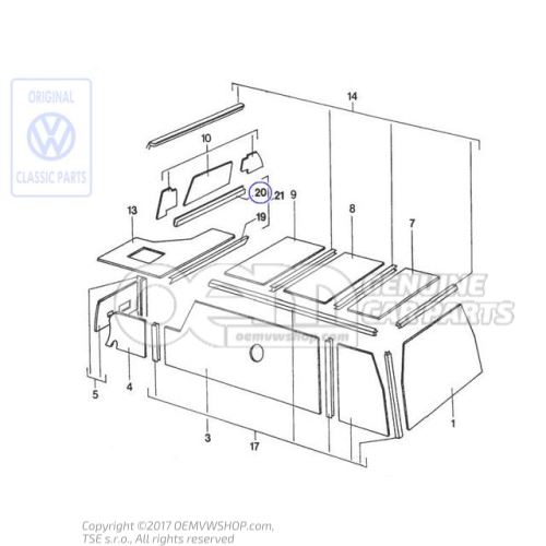 Liston cierre Volkswagen Campmobil LT 7E 281070004C