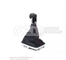 Gearstick knob (leather) black/alu standard/red 5G1711113D CBR