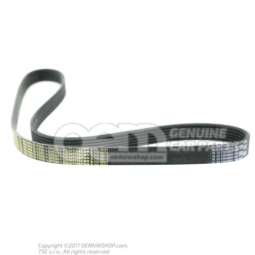 Poly-v-belt for vehicles with air condit. size 21,36X1031MM 04L260849G