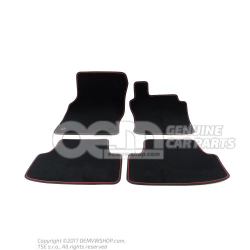 1 set foot mats black/black/coral 5G2863011B OQV