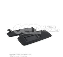 Genuine labelless sun visiors VW Seat Skoda - Black - pair OEM02515009
