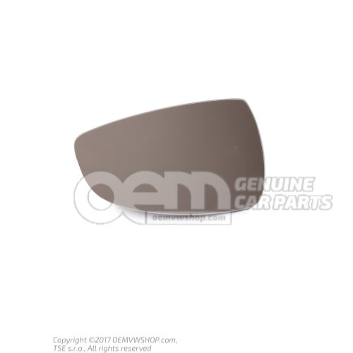 Mirror glass (convex) with carrier plate 8J0857536E