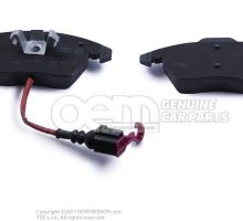 1 set brake pads with wear indicator for disc brake to remove brake pad wear display 5K0698151
