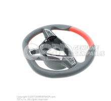 Multifunct. sports strng wheel (leather) steering wheel (leather) cherry red