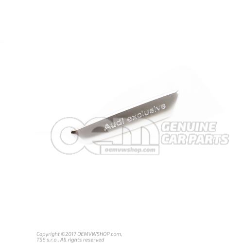 Embellecedor con rotulo aluminio 4H0853713A 3Q7