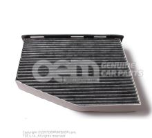 Filter insert with odour and harmful substance filtering - right hand drive 1K2819653B