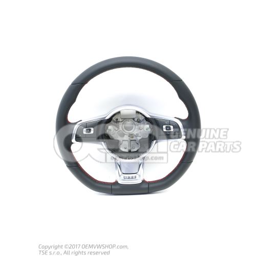 Mult.steering wheel (leather) steering wheel schwarz/flashrot 6C0419091CBAPX