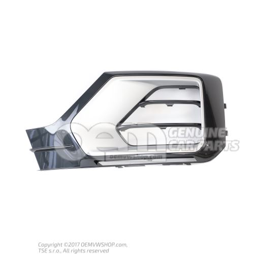 Air guide grille manhattan grey/selenite silver Audi Q2 81 81A807671C X7L