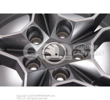 铝合金轮辋 煤黑色金属漆（灰色） 抛光铝 5E0071499  HA7